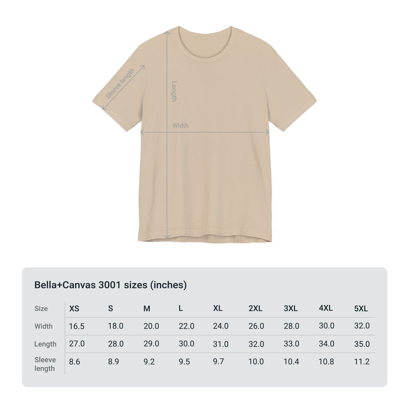 size chart xs-5xl