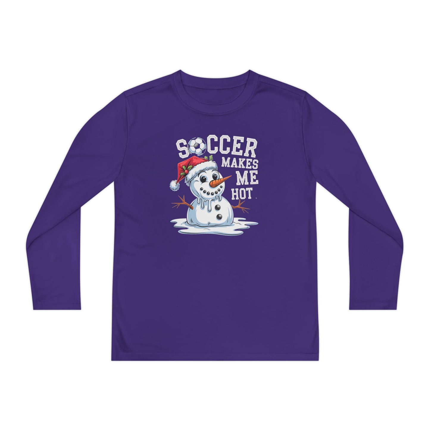 pruple unique soccer snowman shirt