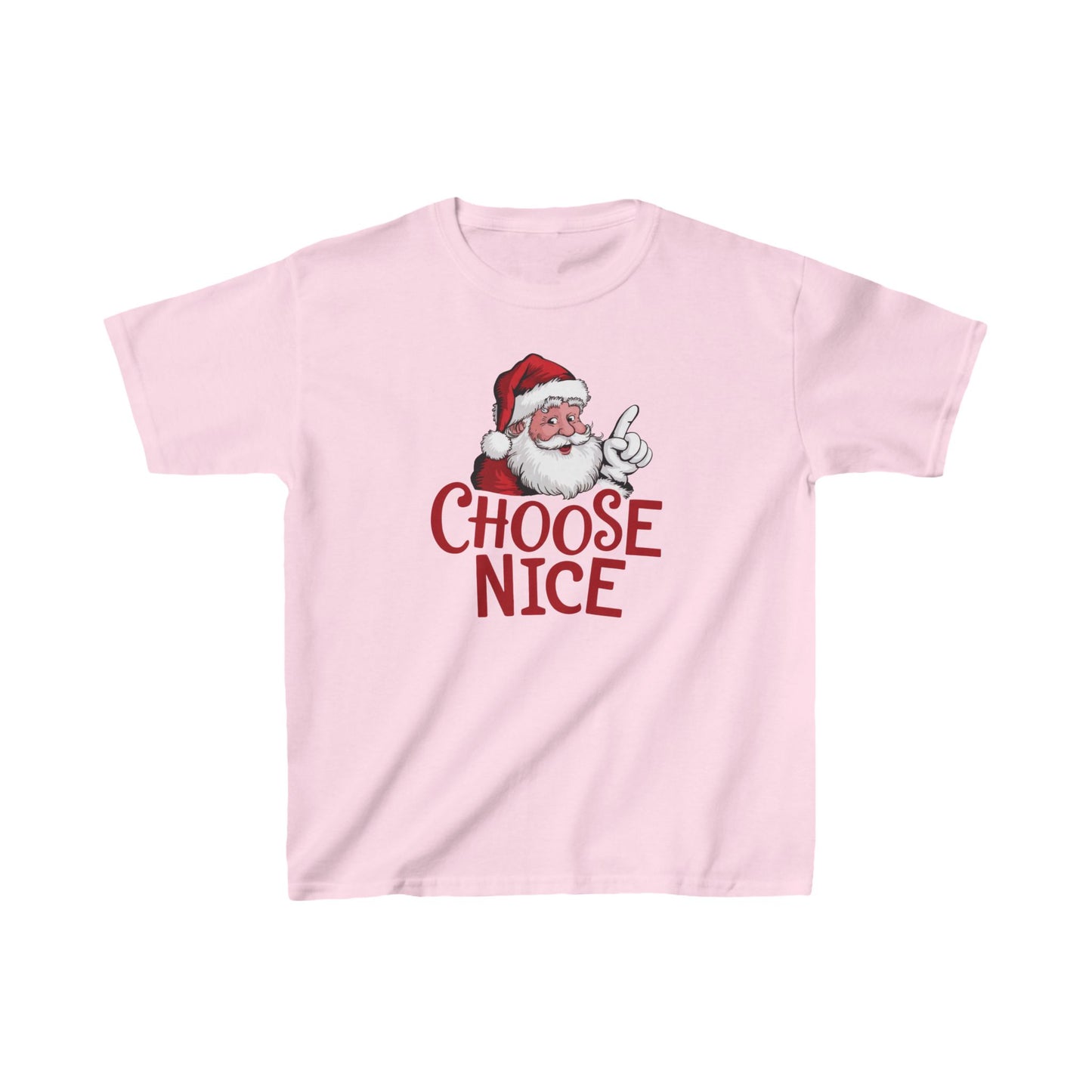 Choose Nice Kids SantaT-Shirt| Naughty or Nice Gift|Santa Helper|Fun Kids Santa Shirt