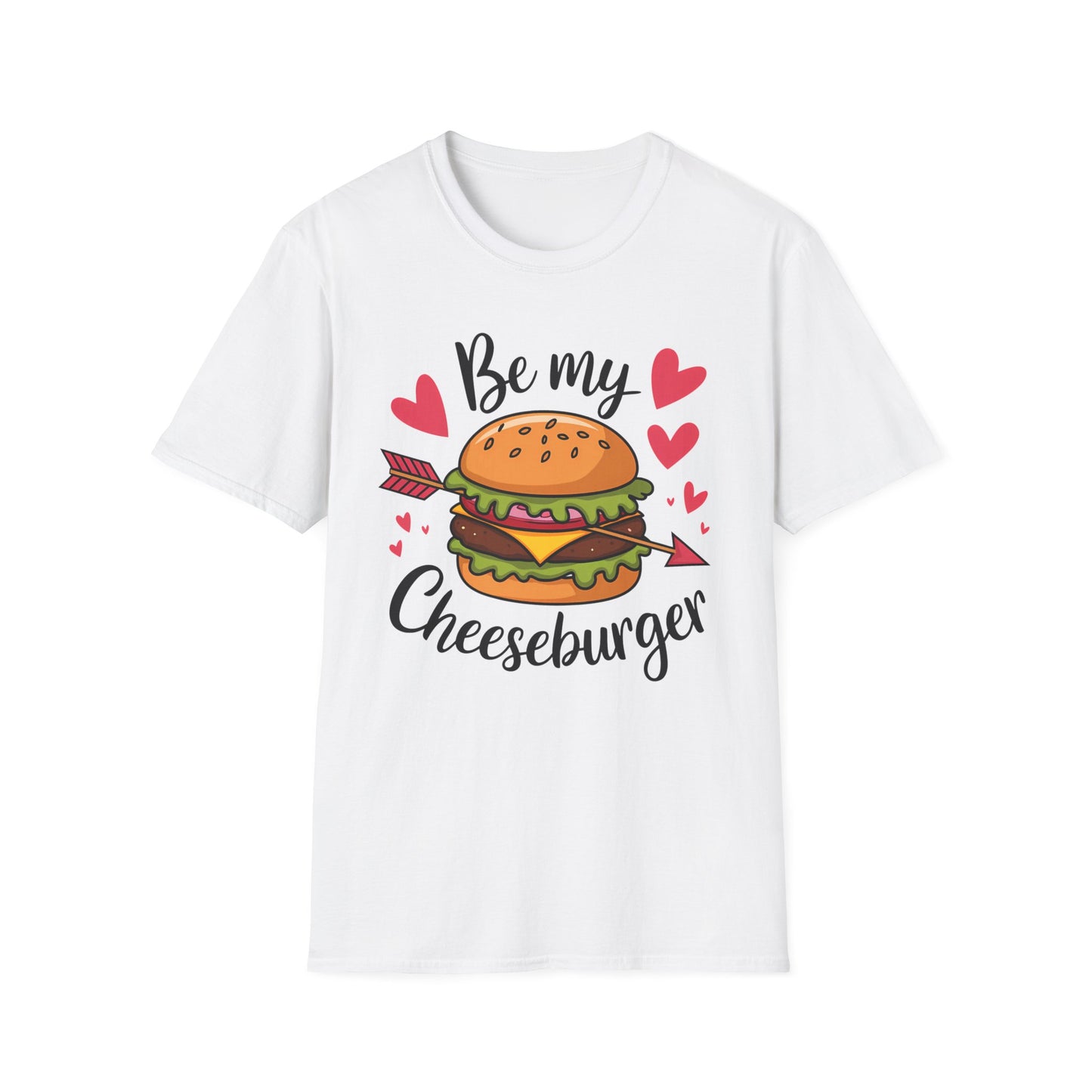 Be My chesseburger Valentine shirt featuring cheeseburger with an arrow