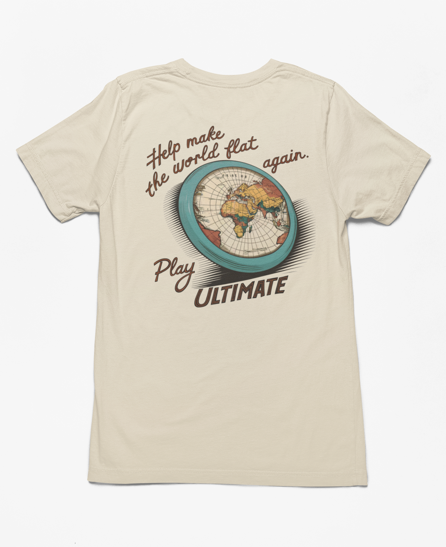 ultimate frisbee flat again play ultimate t shirt