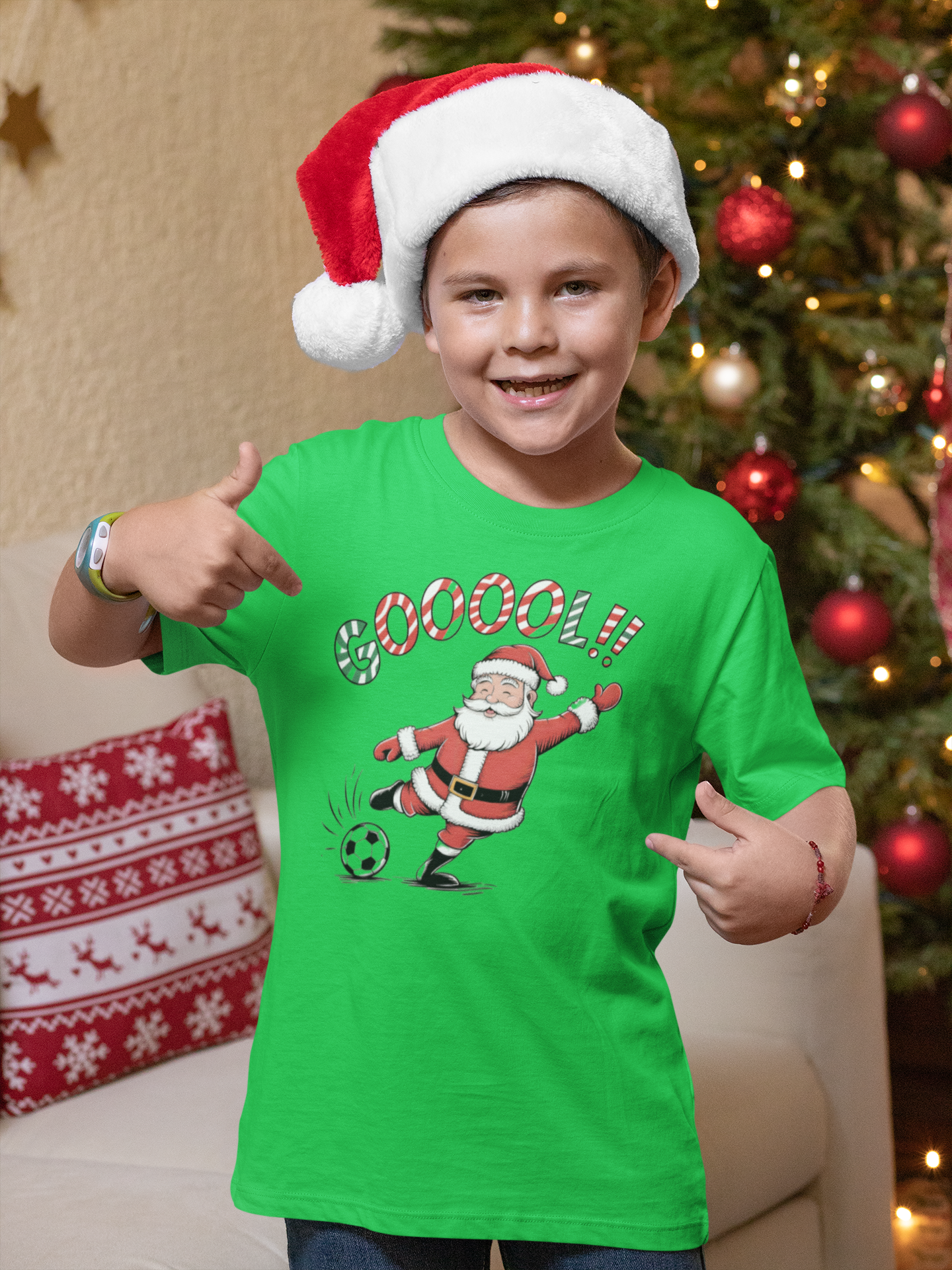 gooool goal santa soccer shirt