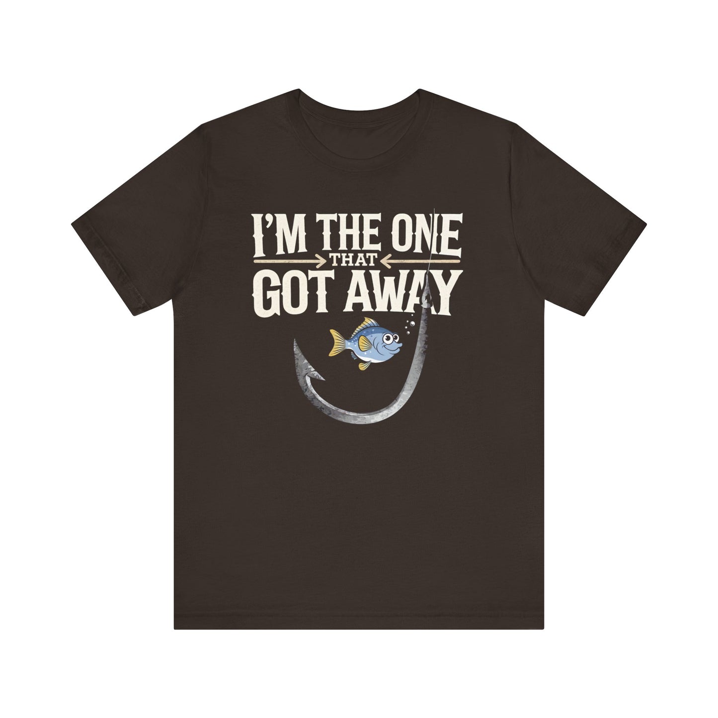 i'm the one that goat away funny fisherman shirt featuring small fish with big hook