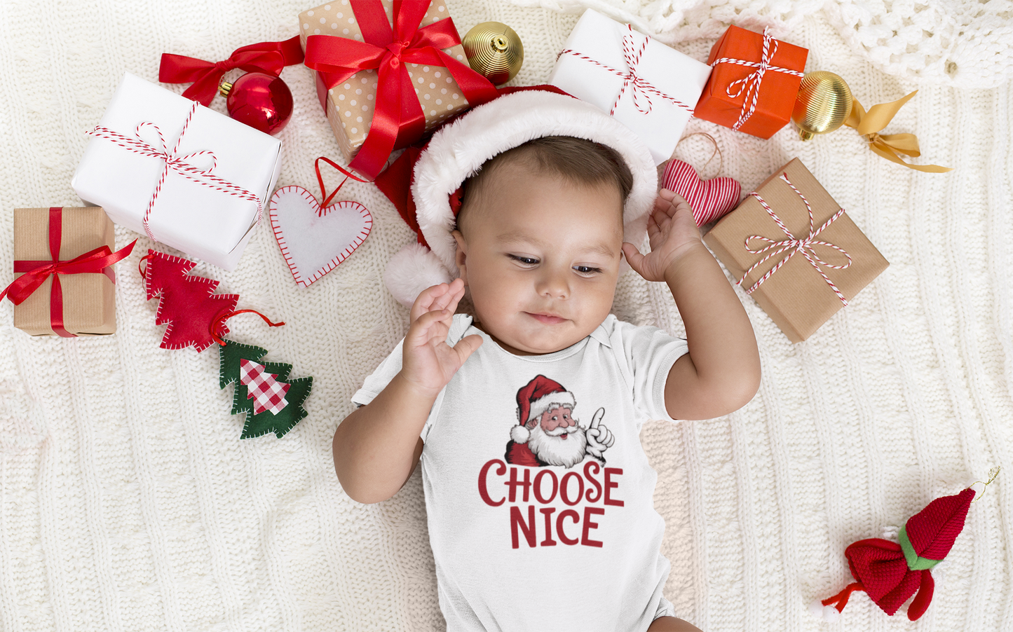 Choose Nice Santa Onesie