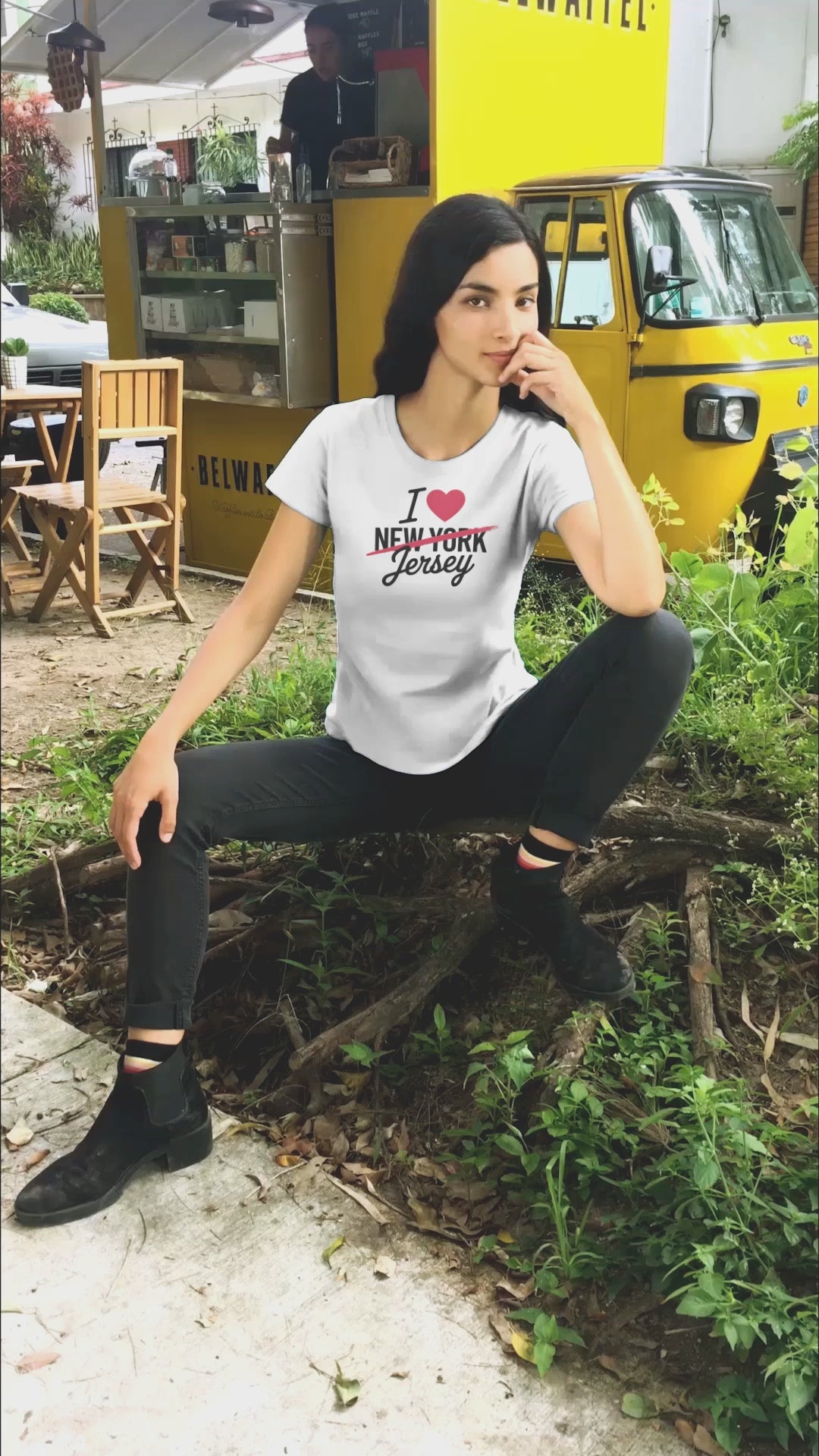 I Love Jersey T Shirt Jersey Gril Hanging out