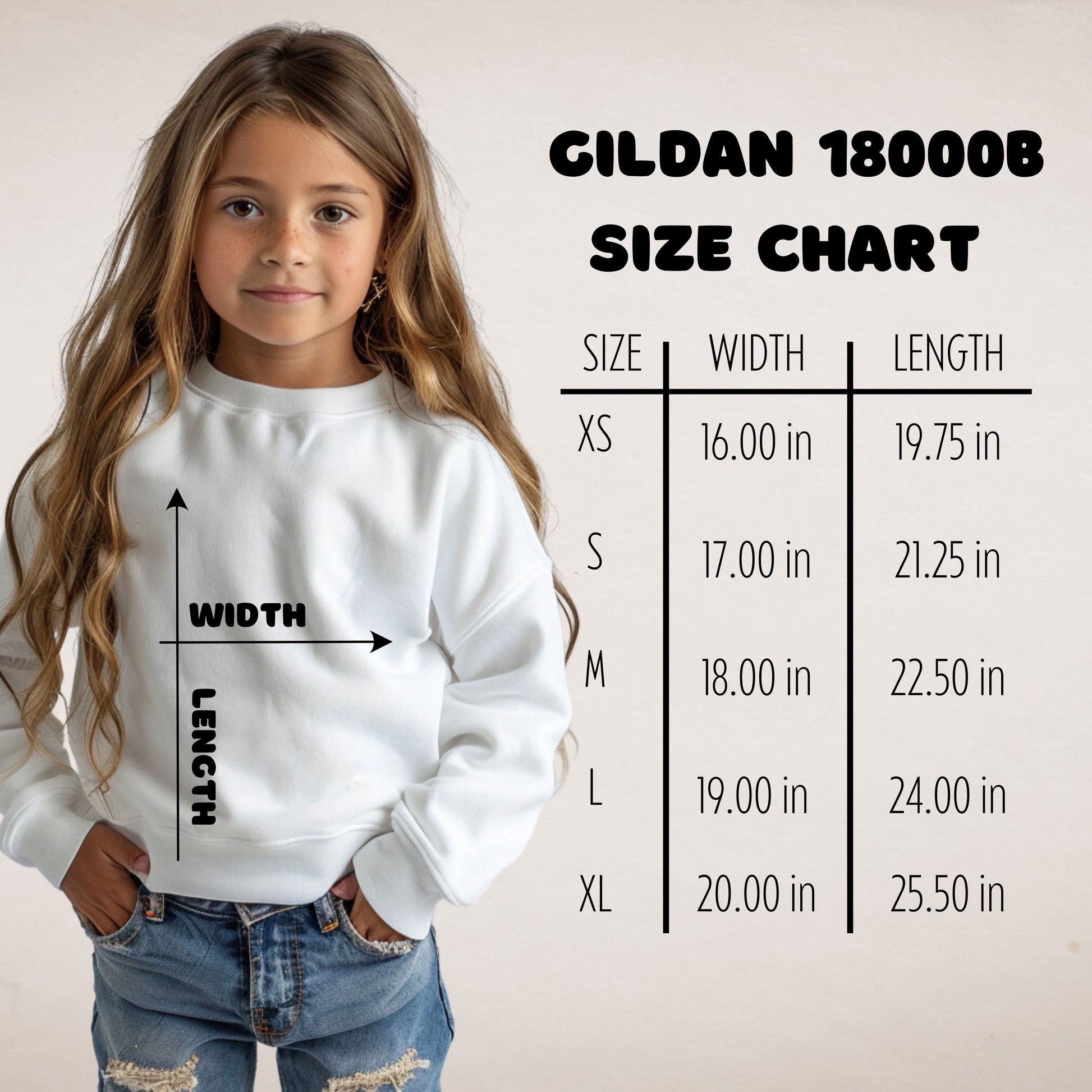 size chart kids xs-xl
