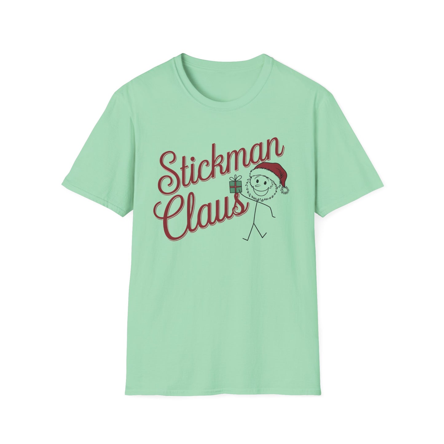 Stickman Claus Funny Christmas Shirt funny man with santa claus lover
