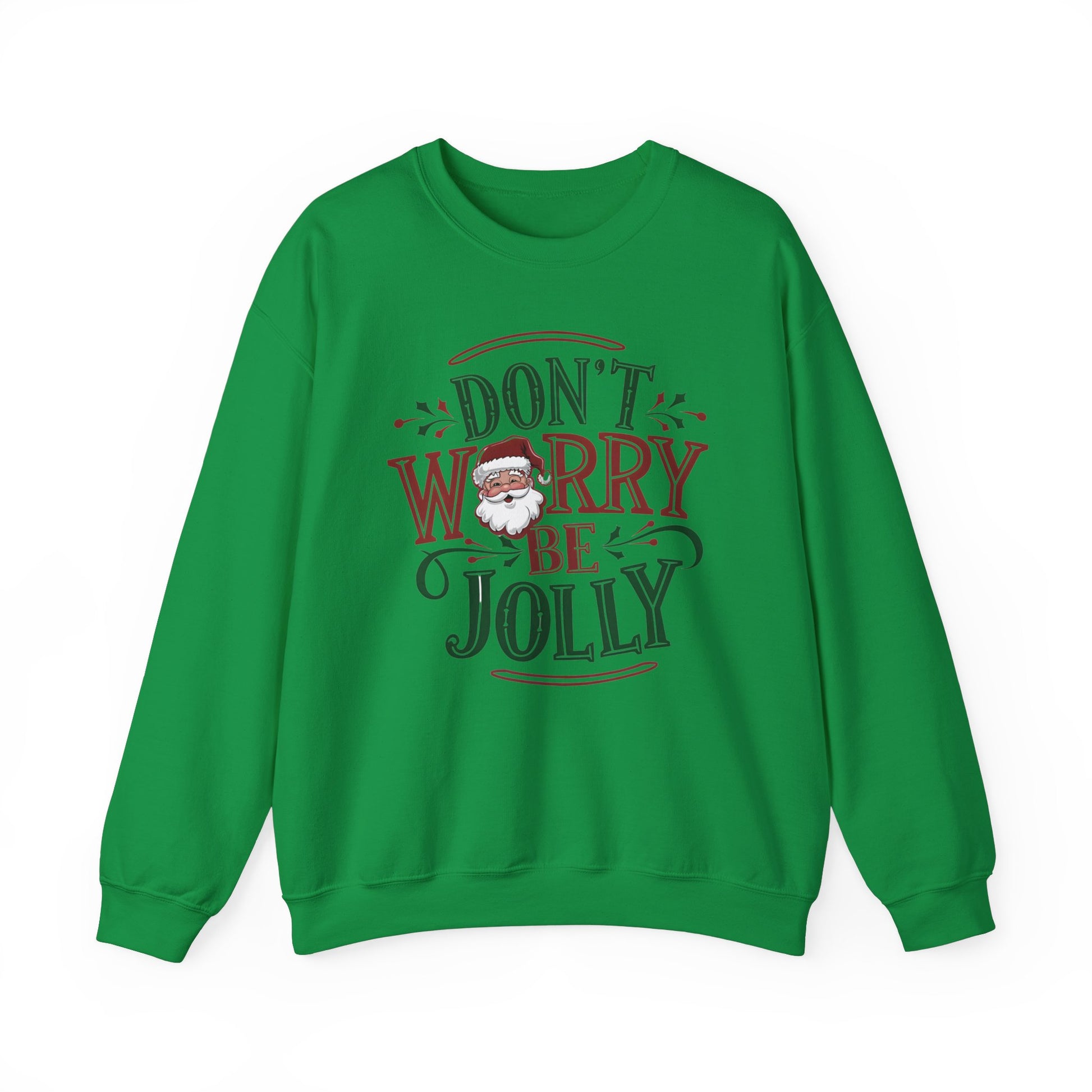 Santa Claus Don't worry be Jolly christmas sweatshirt Ugly sweater 