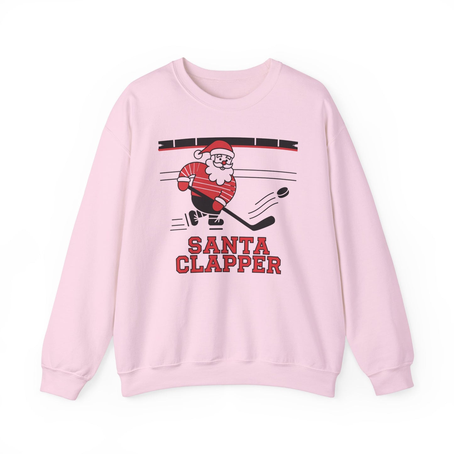 Santa One Timer Clapper Long Sleeve Hockey Shirt