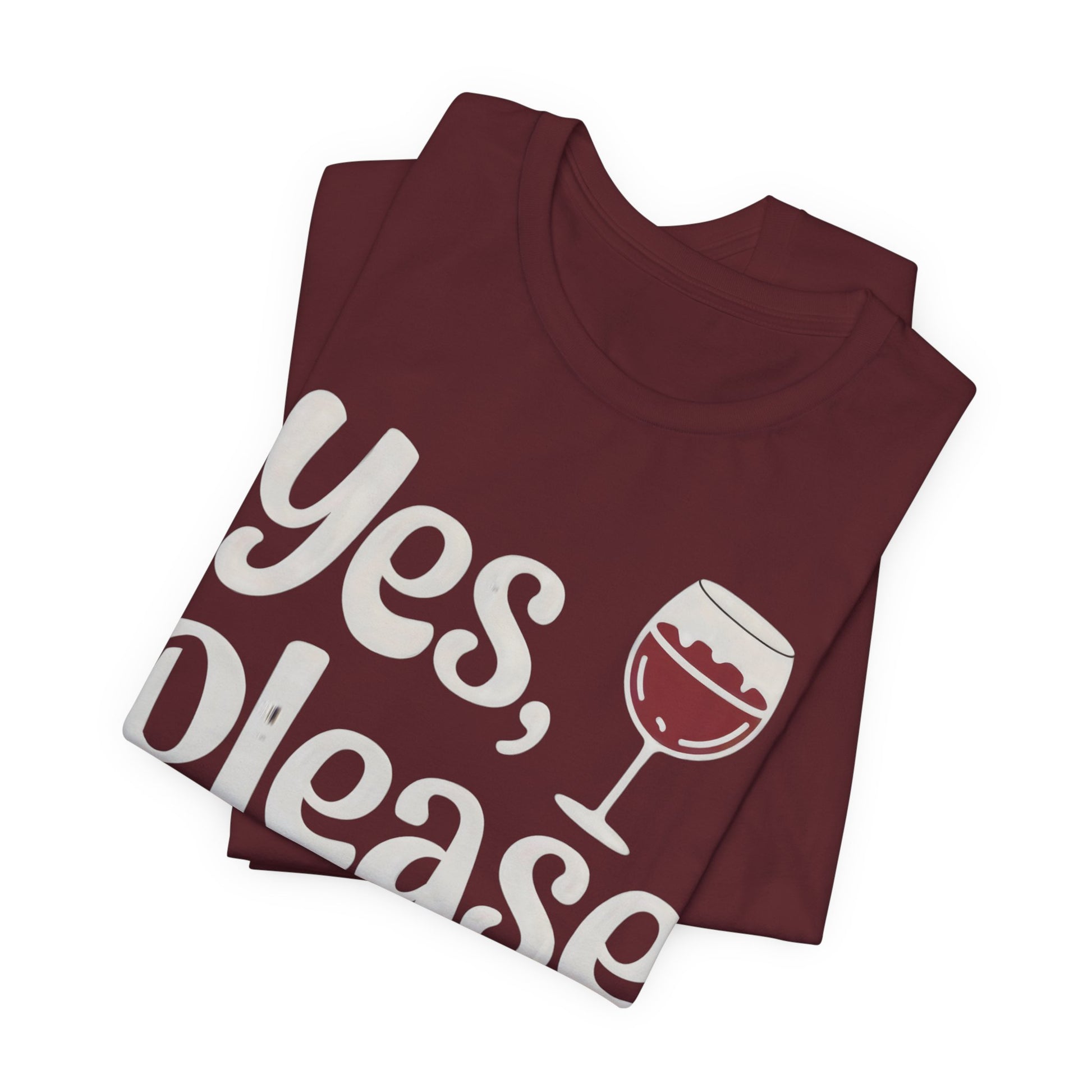 Yes, Please Wine Lover folded shirt