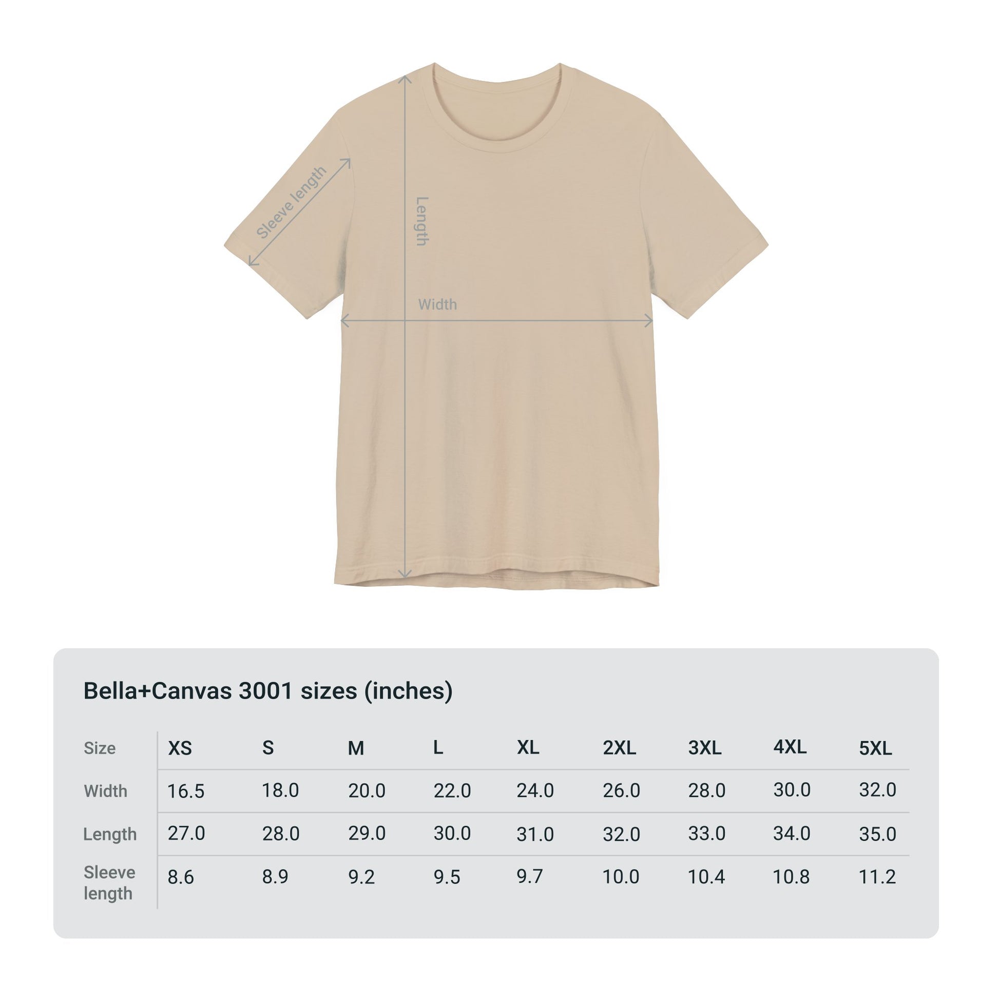 size chart xs-5xl