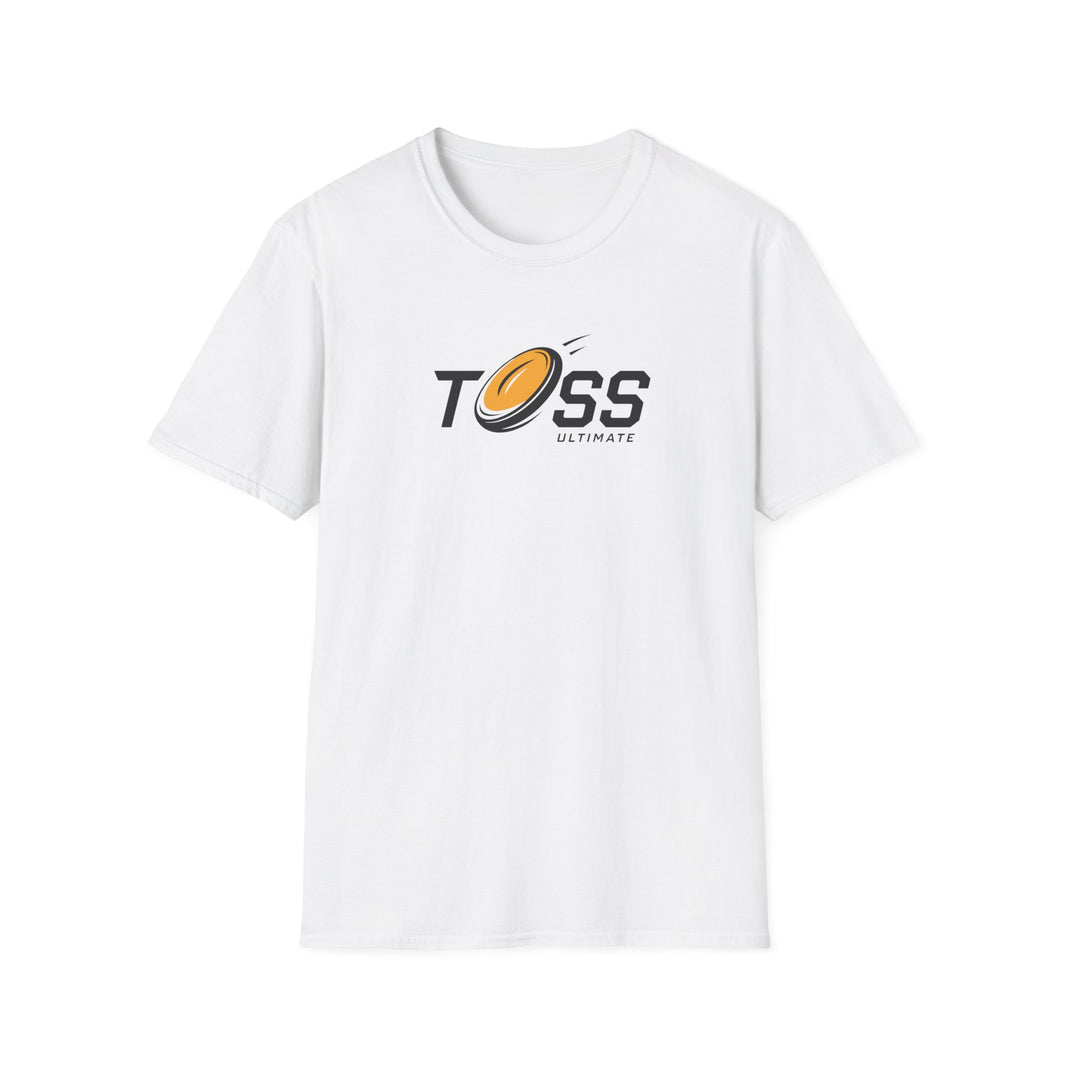 Toss Ultimate Frisbee Company Shirt featuring flying frisbee in logo