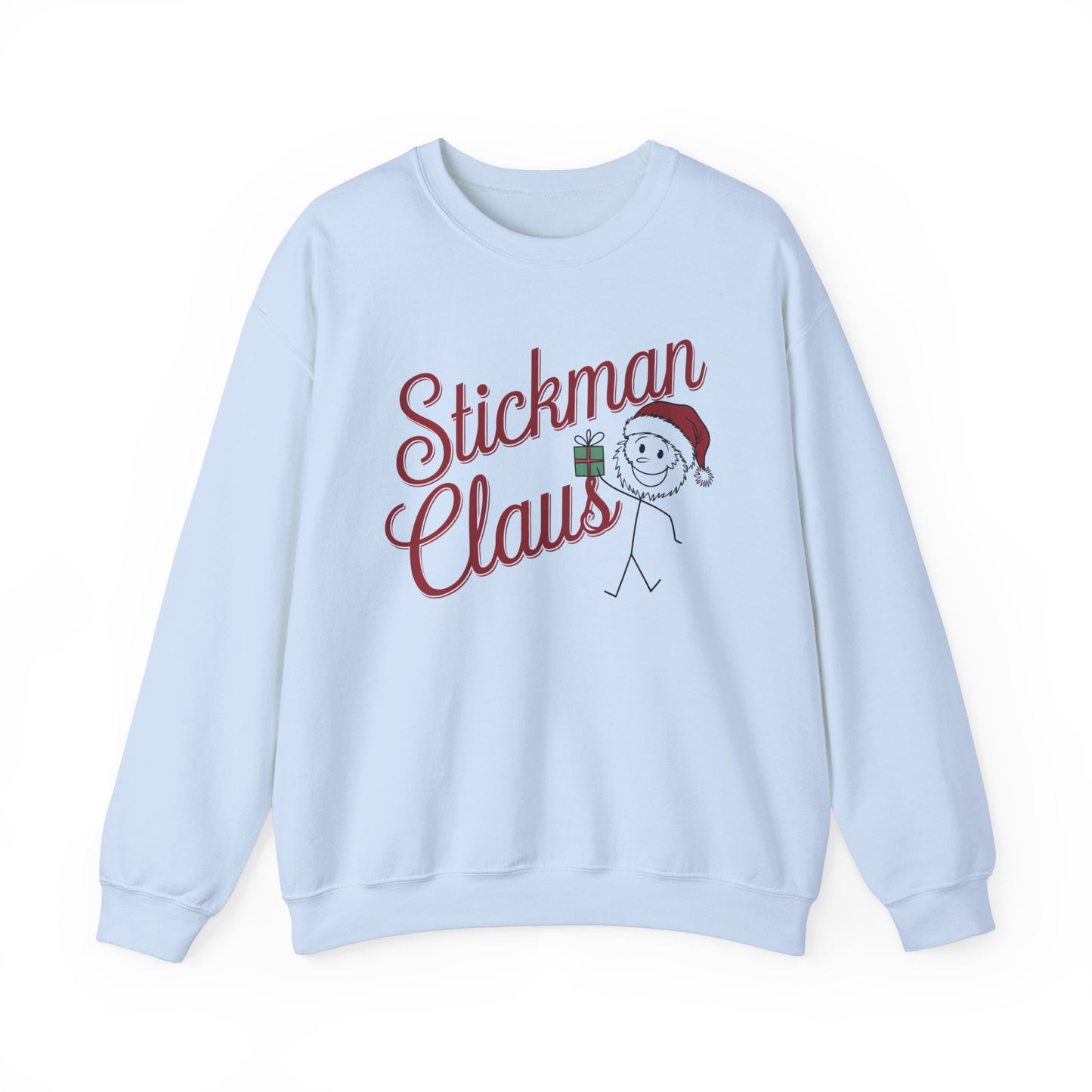Stickman Santa Claus Funny Sweatshirt | Gift for Santa Lovers| Stickman Fans | Artist Apparel|Unique Santa Shirt