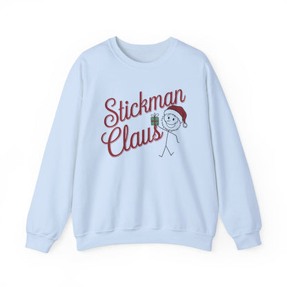 Stickman Santa Claus Funny Sweatshirt | Gift for Santa Lovers| Stickman Fans | Artist Apparel|Unique Santa Shirt