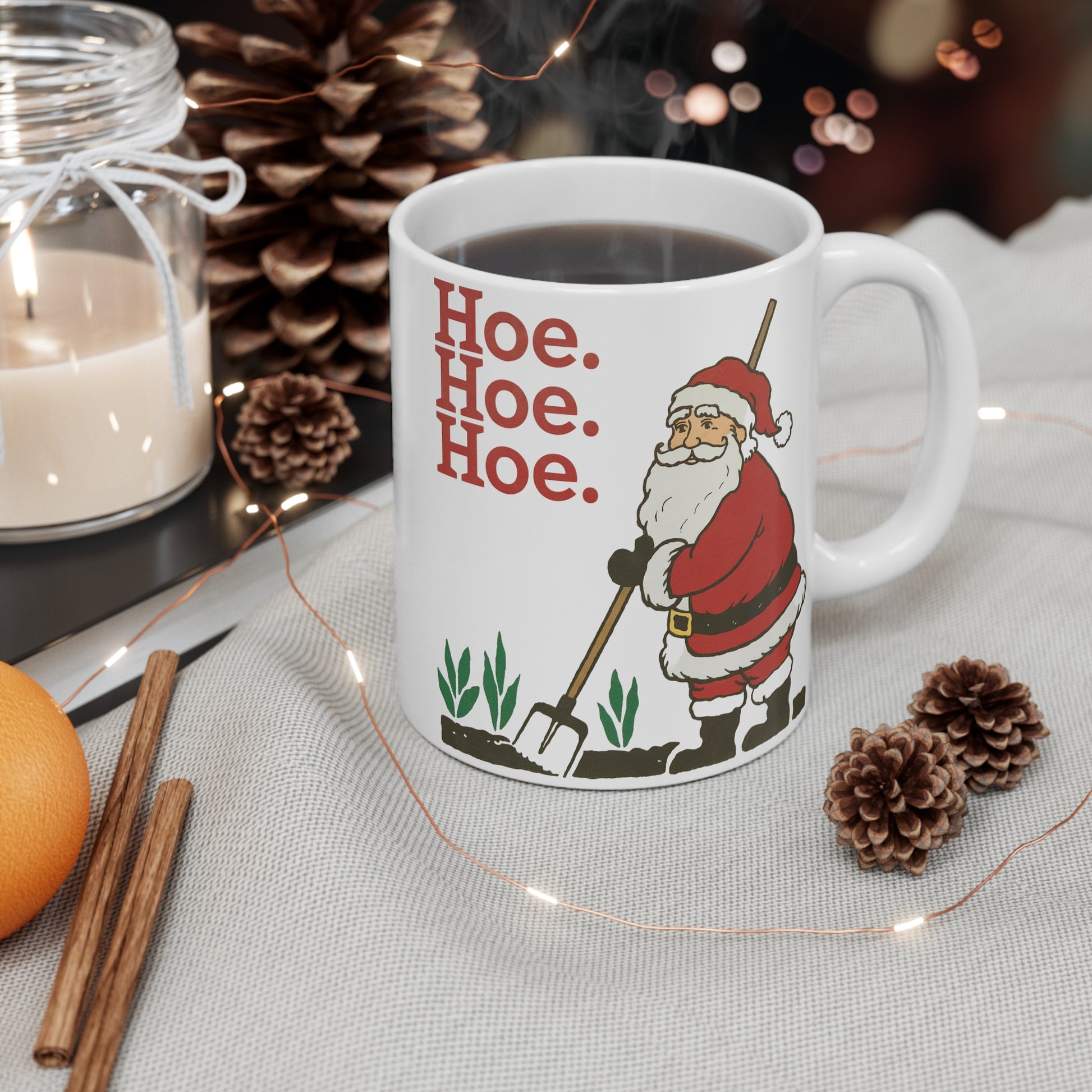 Hoe Hoe Hoe Santa Gardening 11oz mug