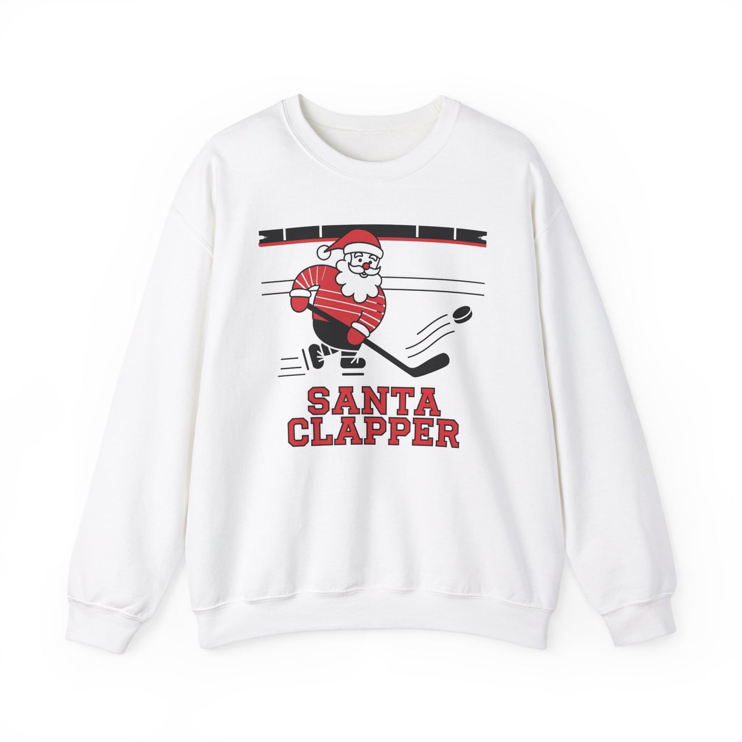 Santa Clapper Long Sleeve Hockey Secret Santa Shirt