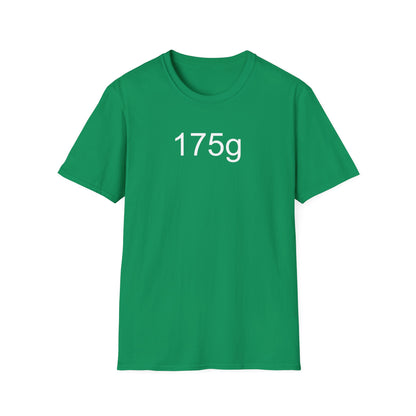 175g ultimate frisbee shirt with caption 175g green