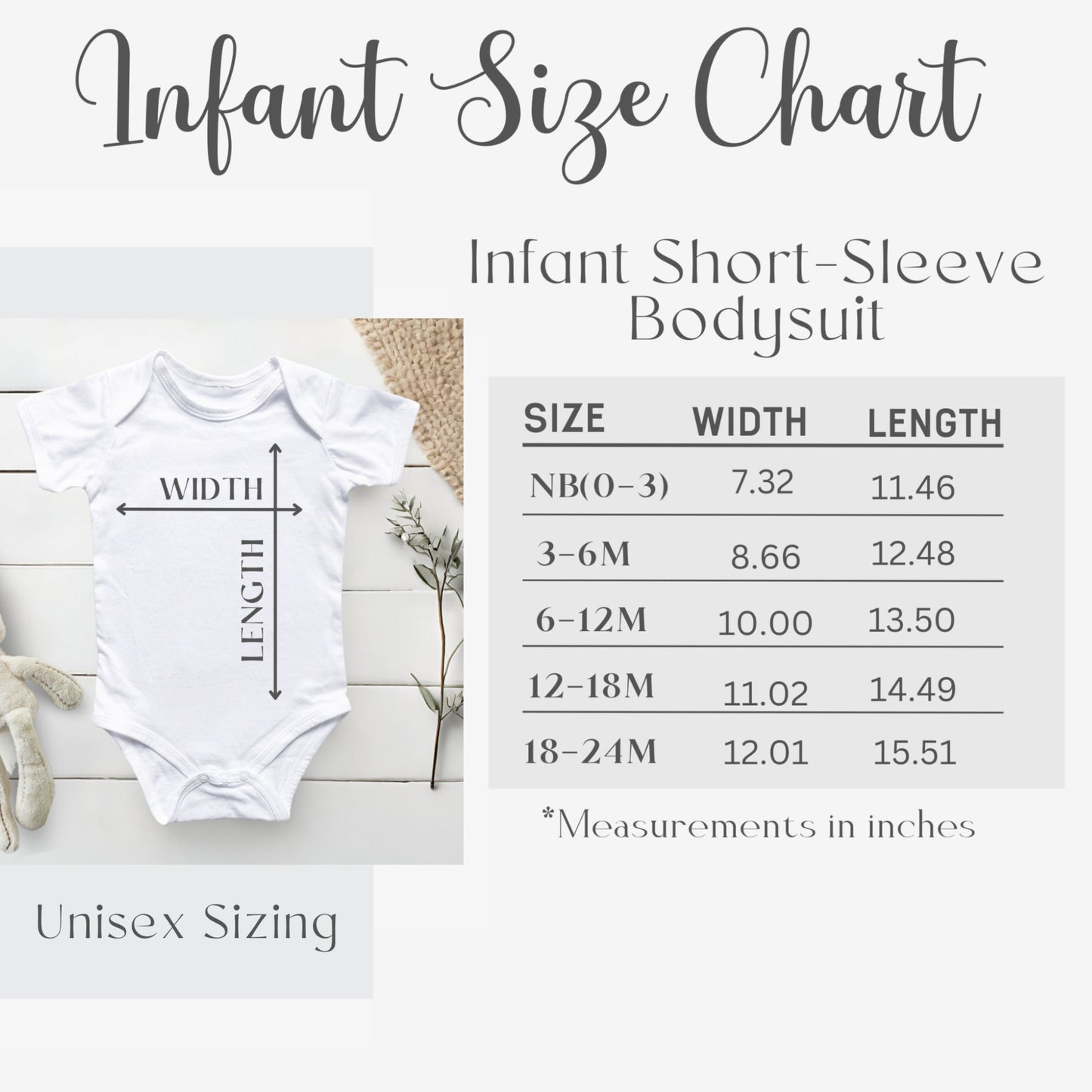 infant size chart