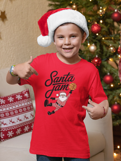 Santa Jam funny basketball Christmas Shirt