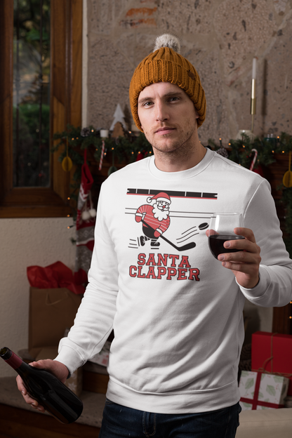 Santa Clapper Long Sleeve Hockey Shirt