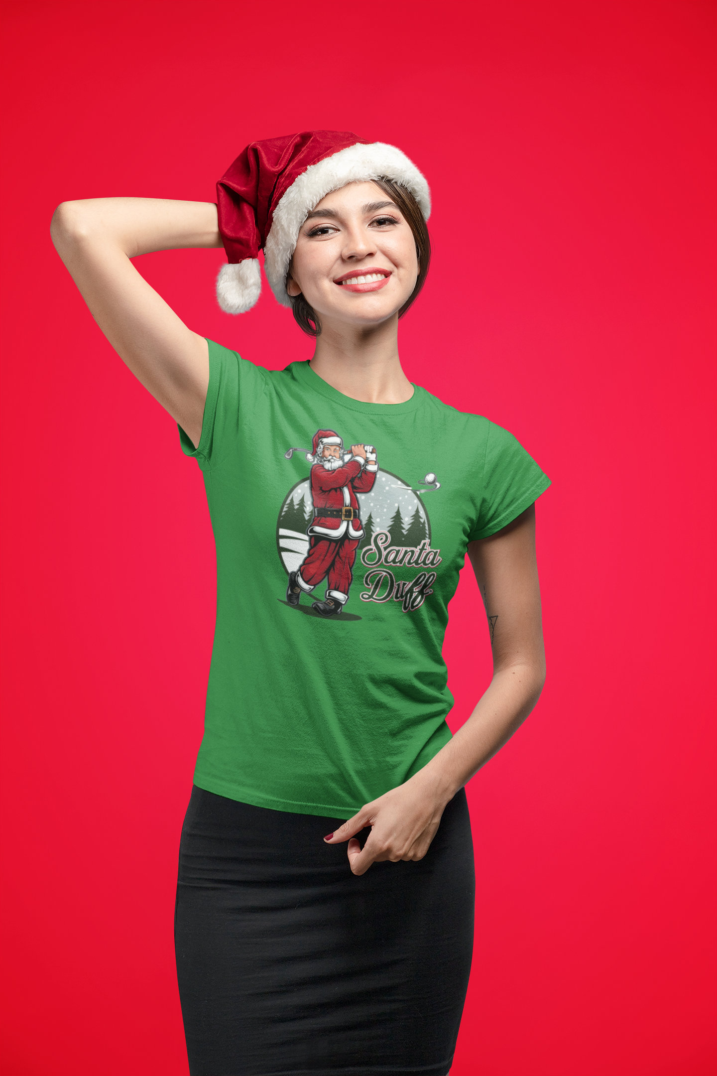 Santa Golf Duff Shirt Christmas golf