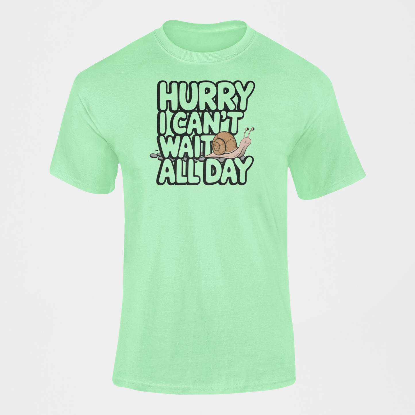 Hurry I Can't Wait All Day Funny Snail T-Shirt|Gift For Her|Couples Gift|Snail lovers|Best Lounge Shirt|Favorite Snail Shirt