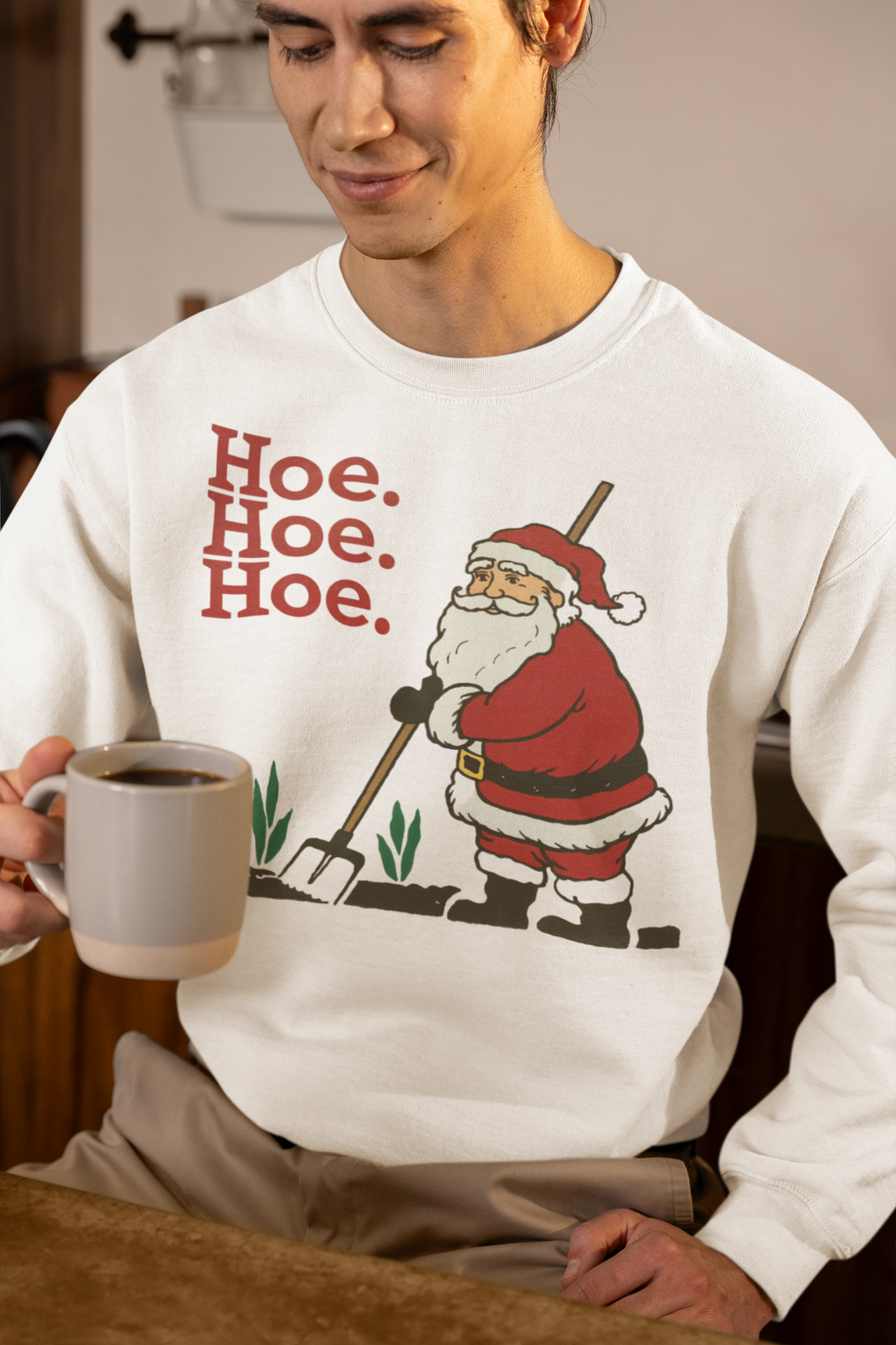Hoe.Hoe.Hoe. Santa Gardening Sweatshirt Gardener gift