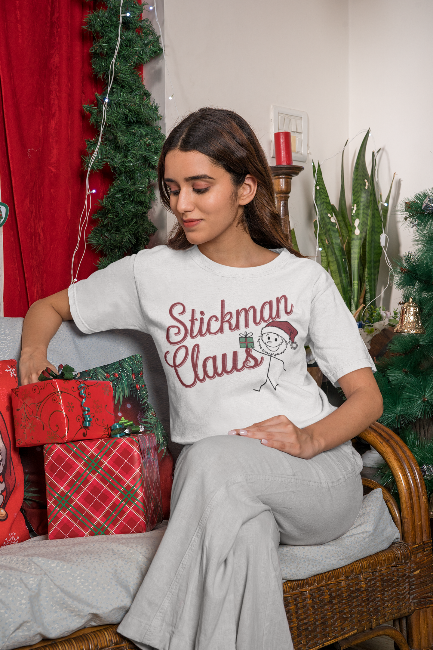 Stickman Claus Funny Christmas Shirt