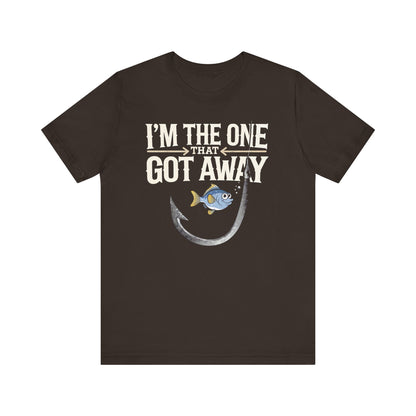 i'm the one that goat away funny fisherman shirt featuring small fish with big hook 