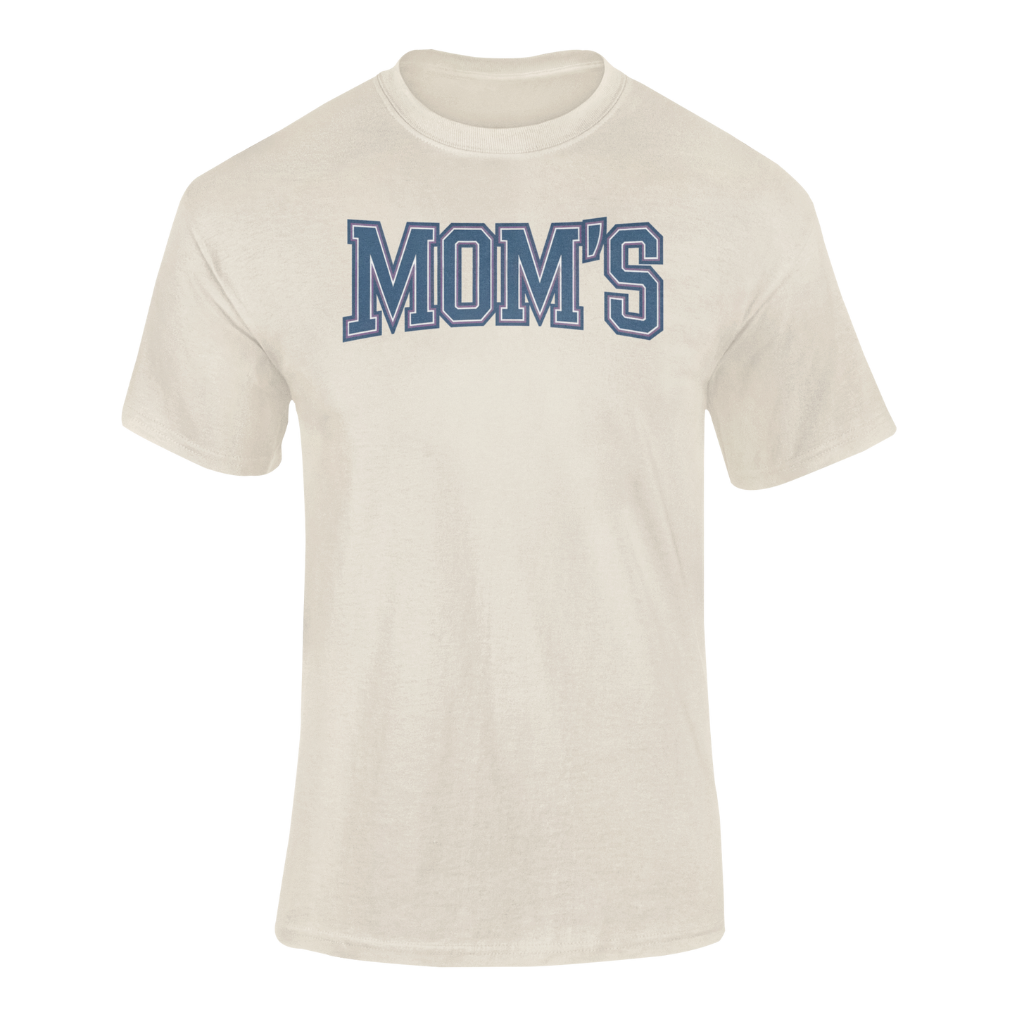 a collegiate style logo with the caption Mom's