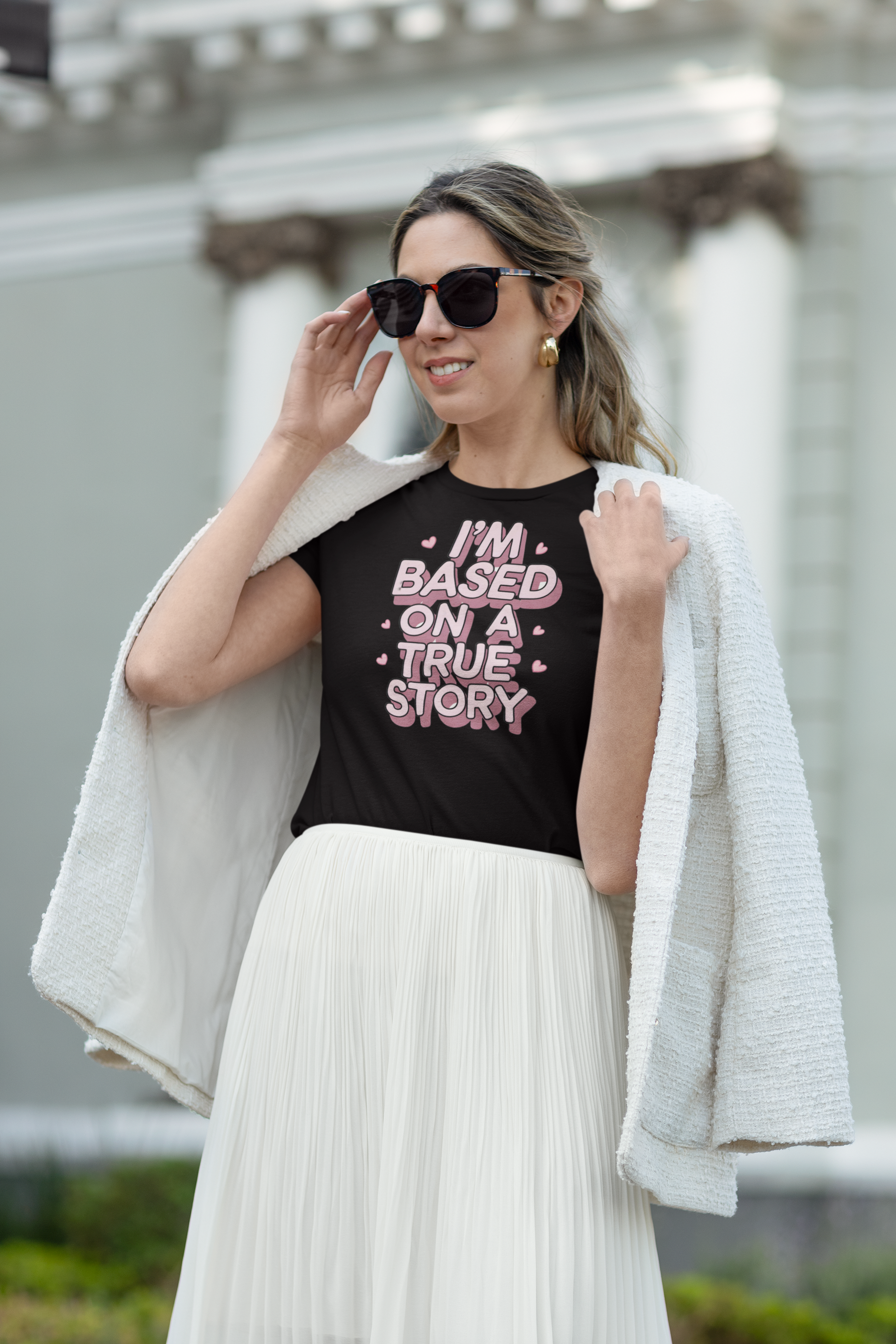 I'm Based On A True Story Book Lover Shirt For Book Club