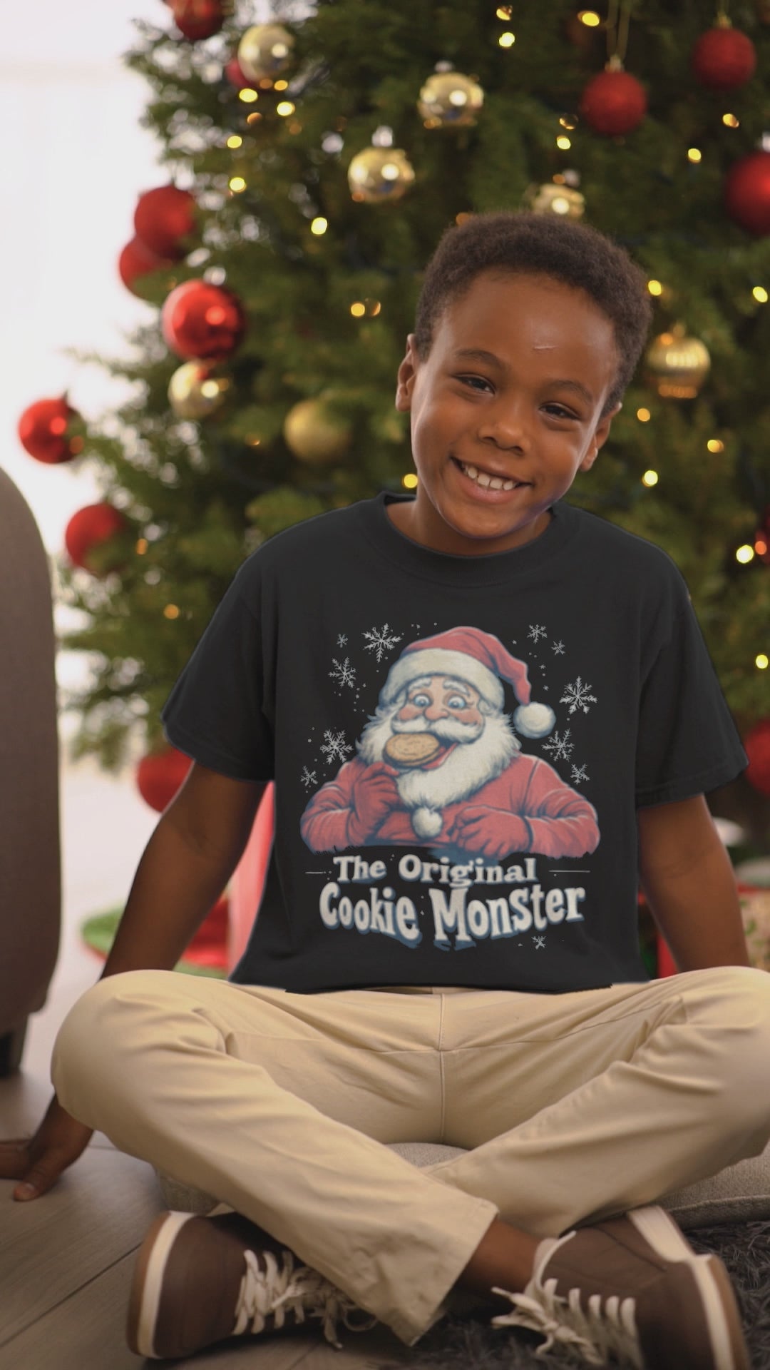 santa cookie monster