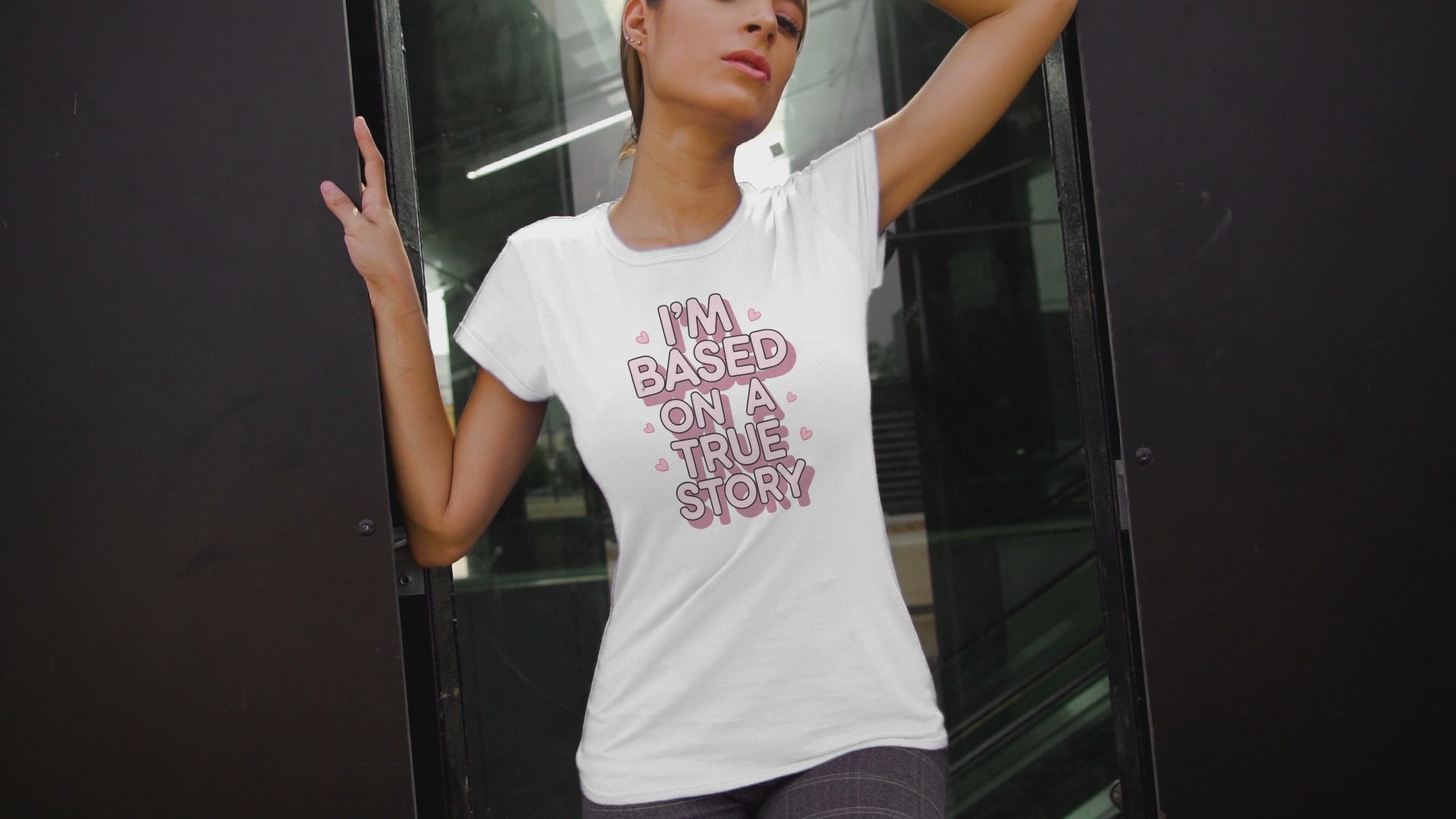 beautiful girl dressed I'm Based On A True Story Book Lover Shirt
