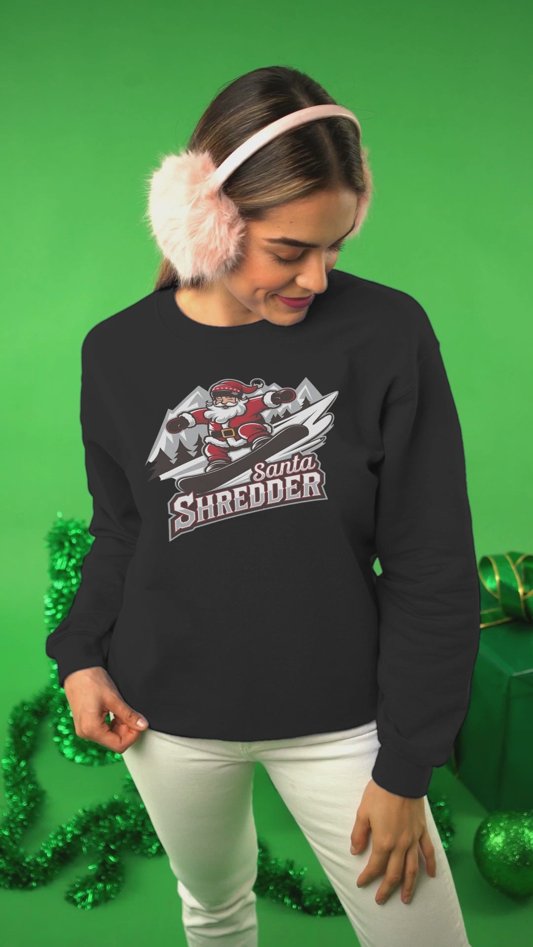 santa skier gift