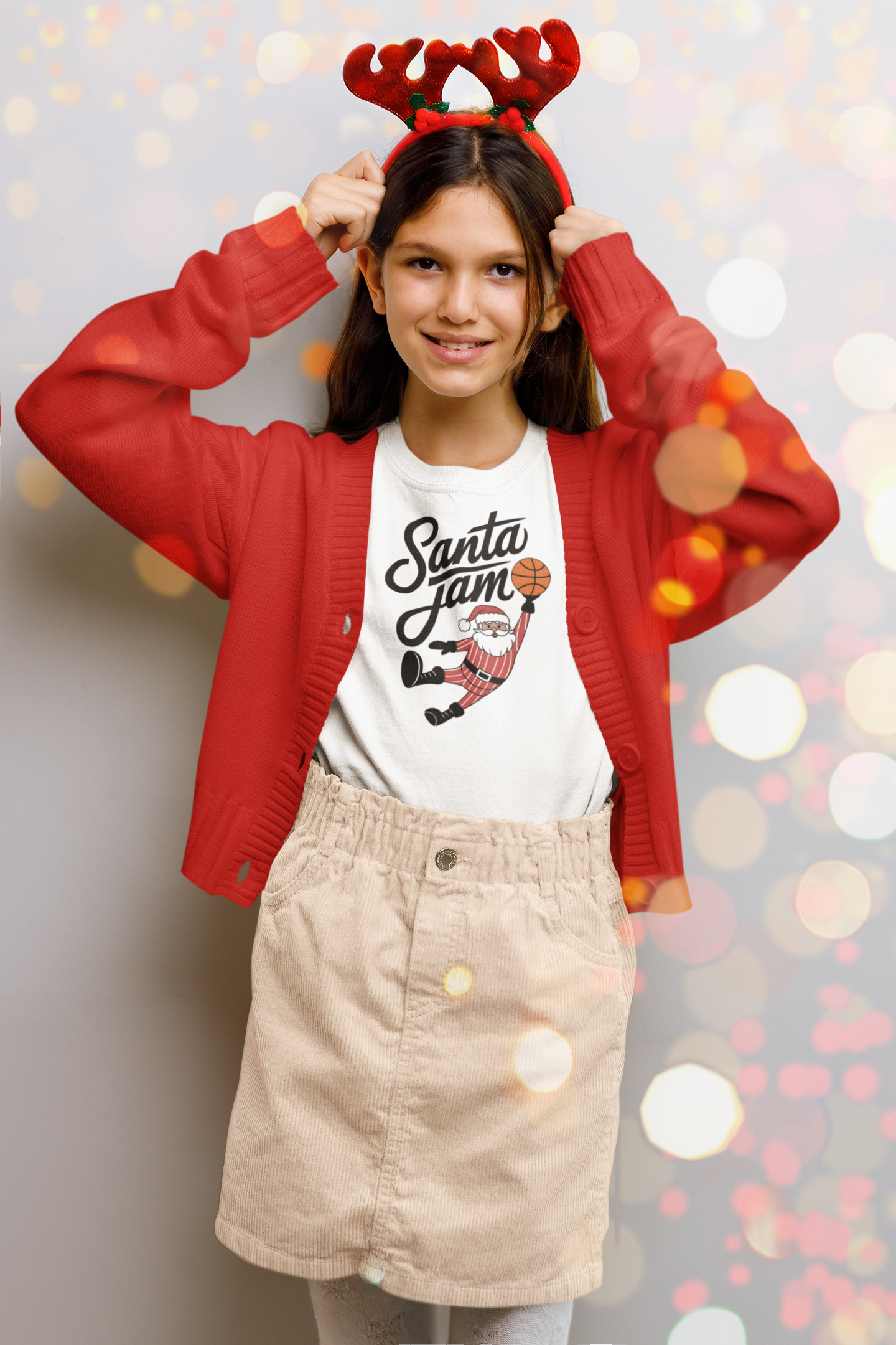 christmas kids basketball shirt