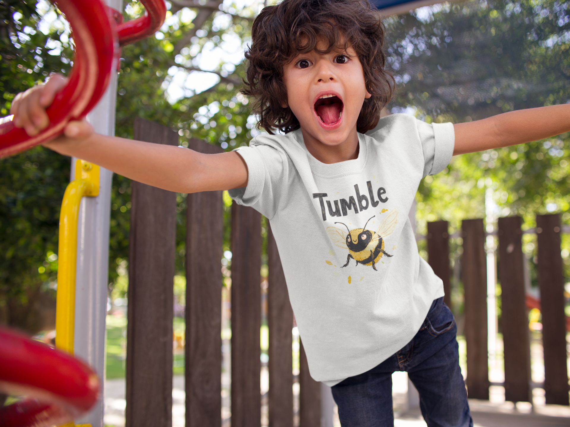 kids jumping gymnast shirt