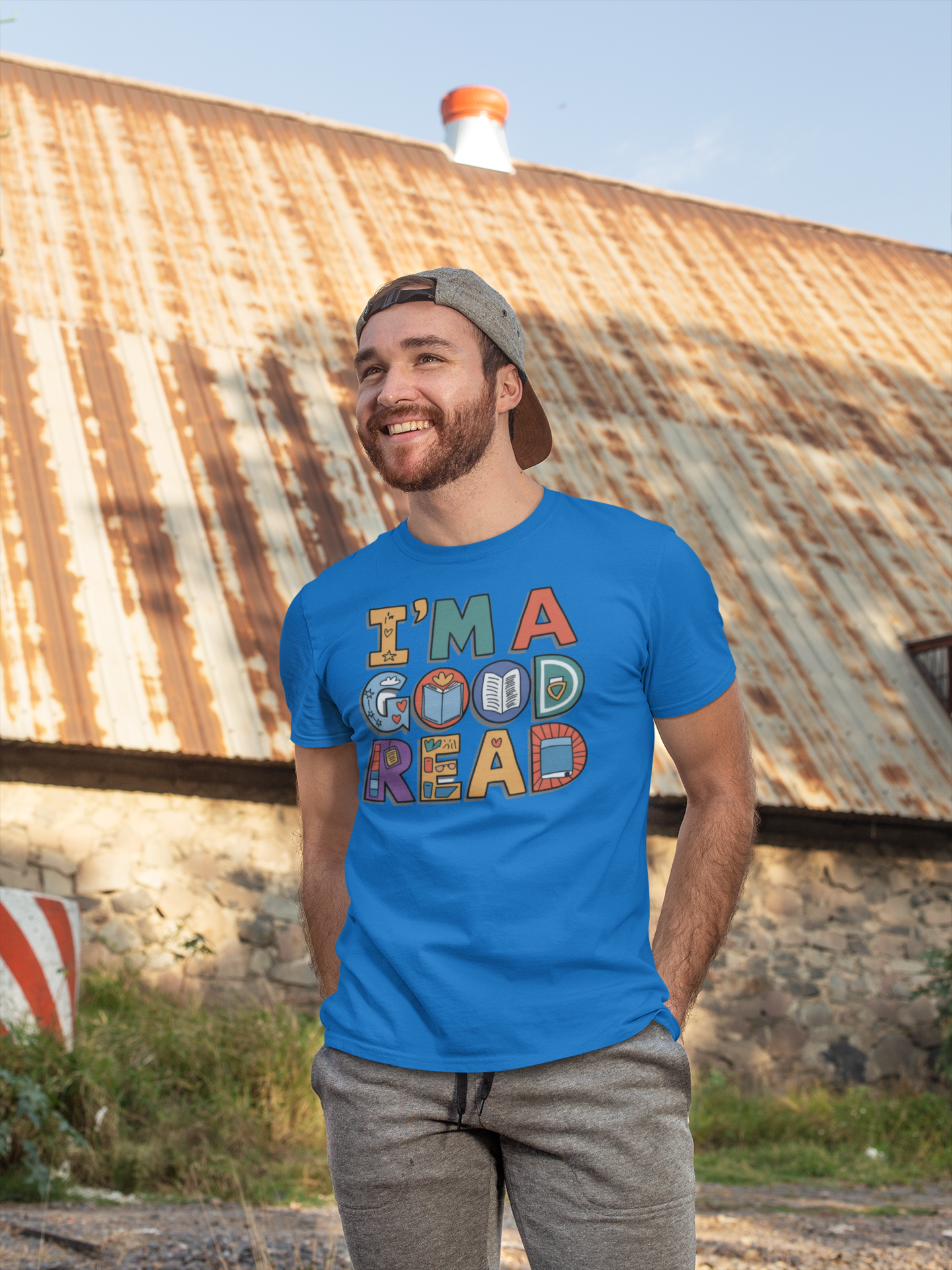 I'm A Good Read Shirt wearing a booklovers shirt
